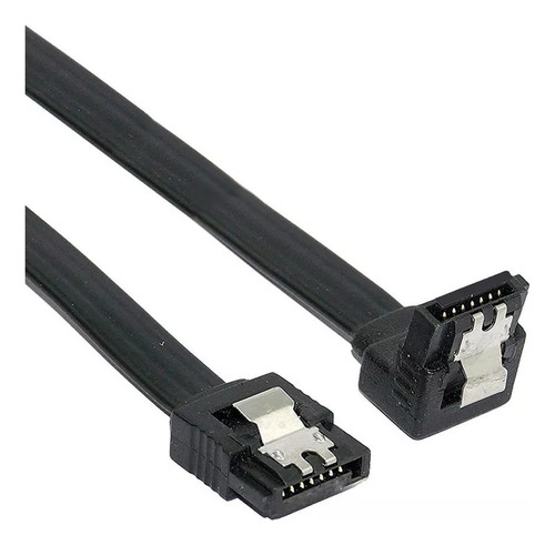 Cabo Sata 3 | 6 Gbps | Preto | 40 Cm | L Reto E Conector