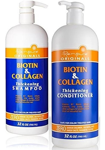 Renpure Originals Biotin & Collagen Thickening Shampoo And C