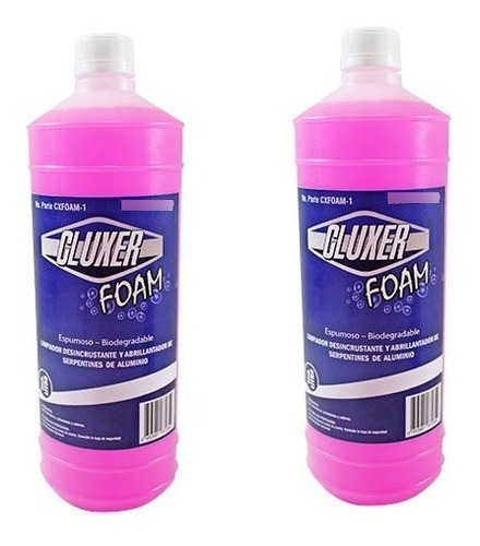 Limpiador Foam Cleaner Rosa Ecológico, Quita Sarro, Limpia Serpentin, 2pzas De 1lt C/u.