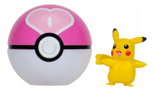 Pokemon Pikachu Love Con Pokebola Clip 'n' Go Jazwares
