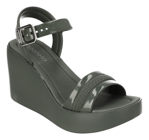 Sandalias Azaleia Louise Soft High Plat Sandal-568 Verde Mil