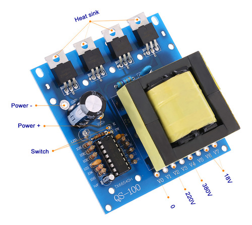 Conversor De Placa Inversora 220v Para Dc12v Ac 380v 500w
