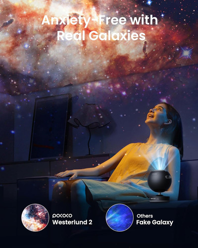 Pococo Proyector Estrella Galaxia Para Dormitorio Con...