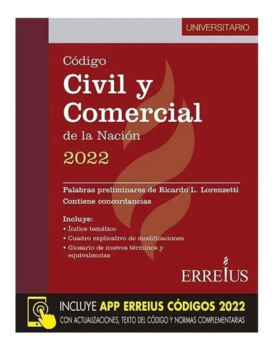 Código Civil Y Comercial De La Nación Universitario Erreius