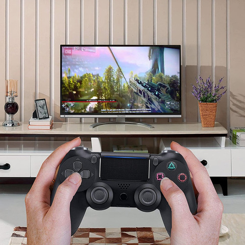 Control Inalámbrico Para Ps4 Genérico Gamepad Compatible Color Negro
