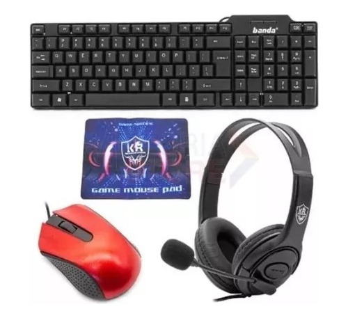 Combo Gamer K30 Teclado Mouse Audifonos Mousepad 