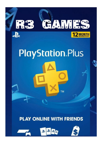 Playstation Plus 12 Meses Suscripción Tarjeta Psn Online Usa