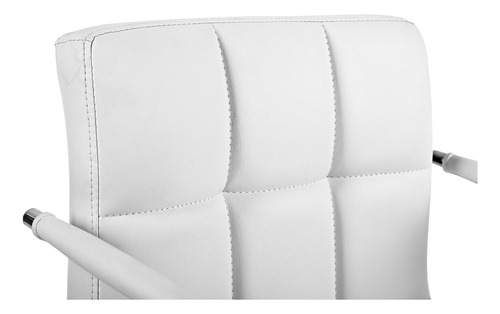 Set De 2 Bancos Para Barra Altura Ajustable Giratorios 360° Cromado Blanco