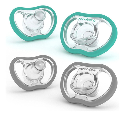 Chupones Flexy Active +4m, Silicón (hechos De Una Sola Pza.)
