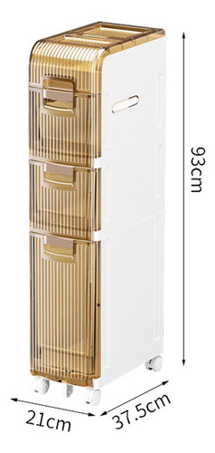Gabinete De Almacenamiento Delgado Con Cajón Y 21cm 3 Capas