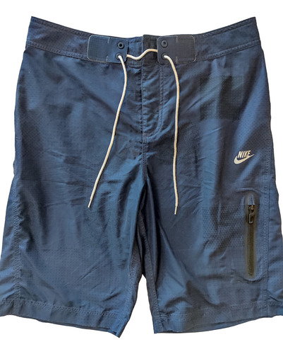 Bermuda De Baño Hombre Azul Marino Talle M Nike Azul Marino De Cuadros M