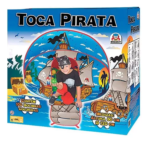 Barraca Infantil Toca Do Pirata Com 100 Bolinhas Braskit