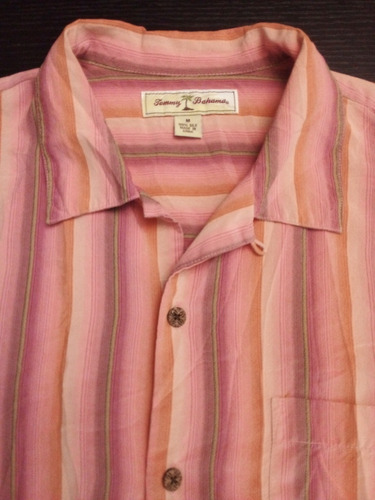 Hermosa Camisa Tommy Bahama Seda 100% Talla L, Polo Nautica