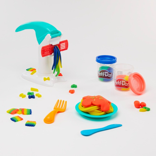Massinha Play Doh Macarrão Mágico - Hasbro F3465 Cor AZUL, VERDE, AMARELO E VERMELHO