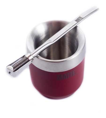 Mate Acero Inoxidable Térmico + Bombilla - Matte Ds Line-