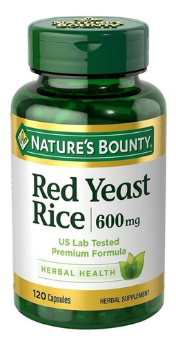 Natures Bounty Red Yeast Rice Contra El Colesterol 120 Cap Sabor N/A