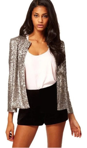 Blazer De Fiesta Con Lentejuelas Brillantes For Mujer A [u]