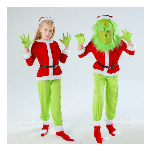 Disfraz De Grinch Para Niños, Disfraz De Anime, Máscara Pelu