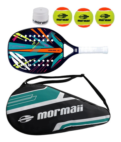 Raquete Beach Tennis Mormaii Strike Frame Carbono/face Fiber