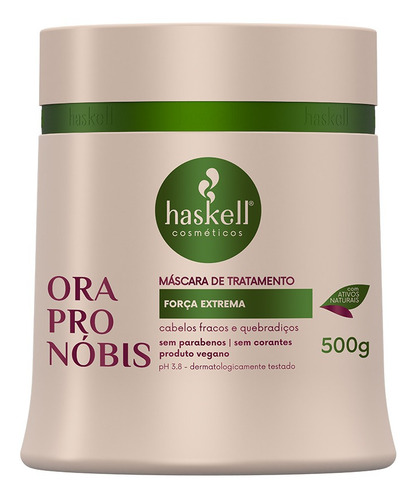 Haskell Ora Pro Nóbis - Máscara De Hidratação 500g