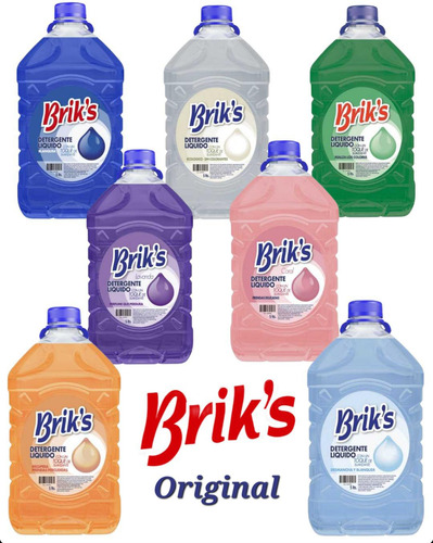 Detergente Briks Original 5 Litros Pack 4un