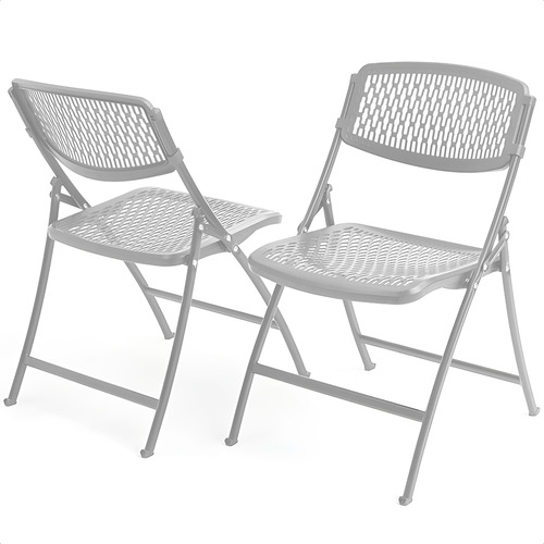 Silla Plegable Catering Hogar Reforzada Confortable Set X2 Estructura De La Silla Blanco