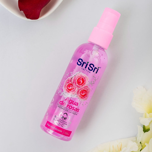 Imagen 2 de 9 de Agua De Rosas 100 Ml Vegano - Sri Sri Tattva Ayurveda
