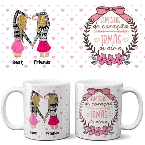 Estampas Sublimação Canecas Amizade Amigo Estampas Editáveis