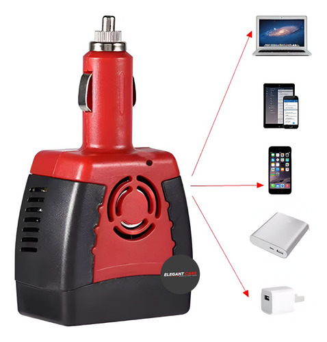 Inverson De Corriente Para Auto De 12v/220 150w