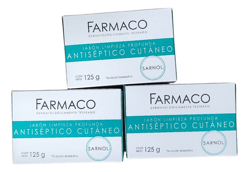 Pack X 3 Jabón Sarnol Fármaco X 125gr