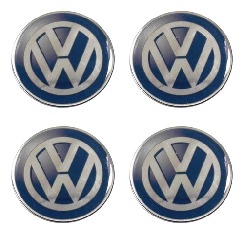 Adesivos Emblema Roda Resinado Volkswagen 48mm Cl1