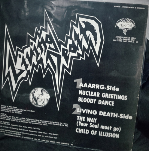 Lovjng Death - Back To The Weapons Lp Vinil Enigma 1987 (Usado)
