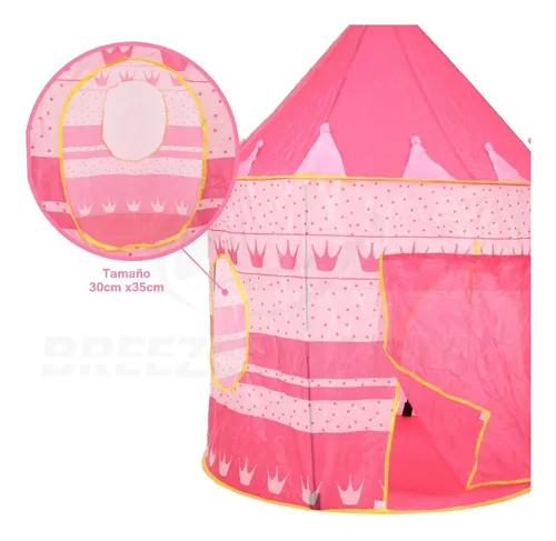 Carpa Castillo Princesa Portátil Plegable Rosada Armable