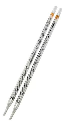 10 X Pipeta Graduada Sorológica Descartável Estéril Cap. 5ml Cor Trasparente