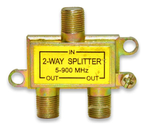 Conector Coaxial Splitter Amarillo 1x2  Semilic X Unidad