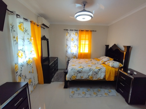 Rento Apartamento Amueblado 2do Piso En San Isidro