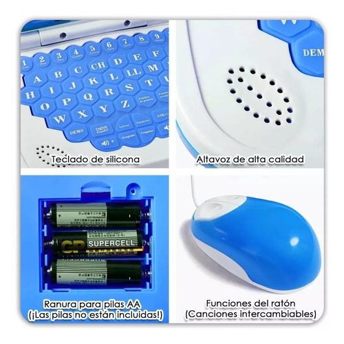 Mini Laptop Interactiva Educativa Español/inglés P/niños