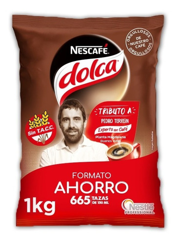 2 Bolsas Nescafé Dolca Común X 1k, Nestlé, Café Instantaneo