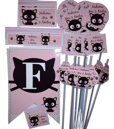 Combo Cotillon Personalizado Gatitos X 20 Chicos