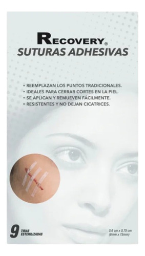 Suturas Adhesivas Recovery 9 Unidades