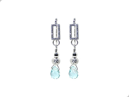 Aretes Aguamarina Plata 1ra Ley 925 By Thiago Turcott® Drop