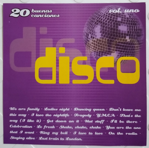 Música Disco Cd Nuevo Original Internacional 20 Éxitos 