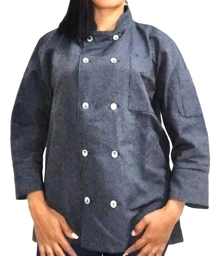 Chaqueta Chef Cruzada Mao Bolsillos 