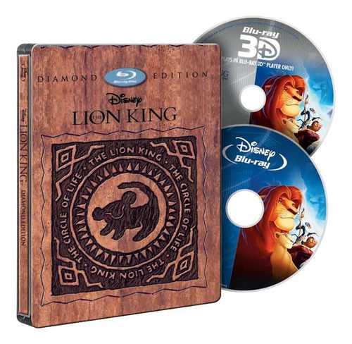 Blu-ray 3d+2d O Rei Leão Steelbook Diamond Edition [tw] C/pt