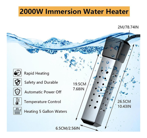 Calentador De Jacuzzi Inflable For Piscina De 2000w Go