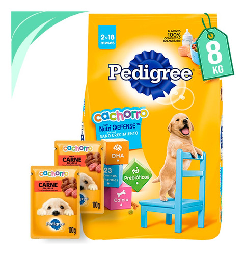 Alimento Pedigree Cachorro 8 Kg + Obsequio. 