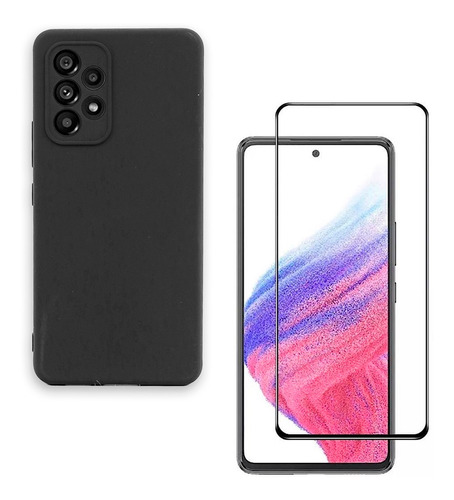 Carcasa Para Samsung A53 5g + Lamina De Vidrio Colores