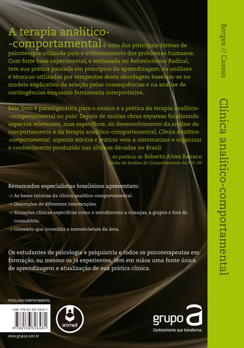 Clínica Analítico-Comportamental: Aspectos teóricos e práticos, de Borges, Nicodemos Batista. Editorial Artmed, capa mole em português, 2012