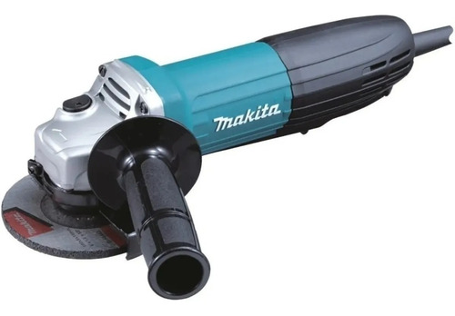 Miniamoladora angular Makita GA4534 color turquesa 720 W 240 V + accesorio