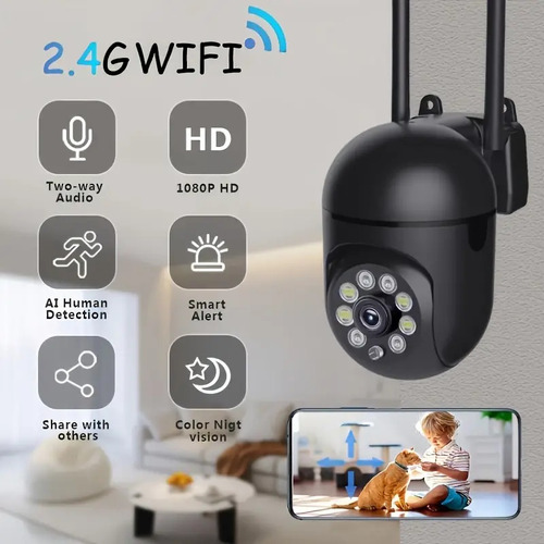 Cámara Exterior 5g Hd 1080p Wifi Ip Ptz Infrarrojos 360º